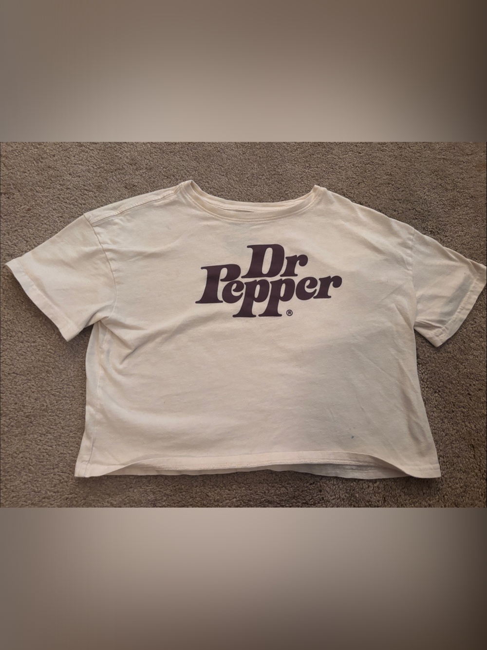 Dr Pepper Kids Cream Graphic Tee ( girls 9-12 yrs) size small